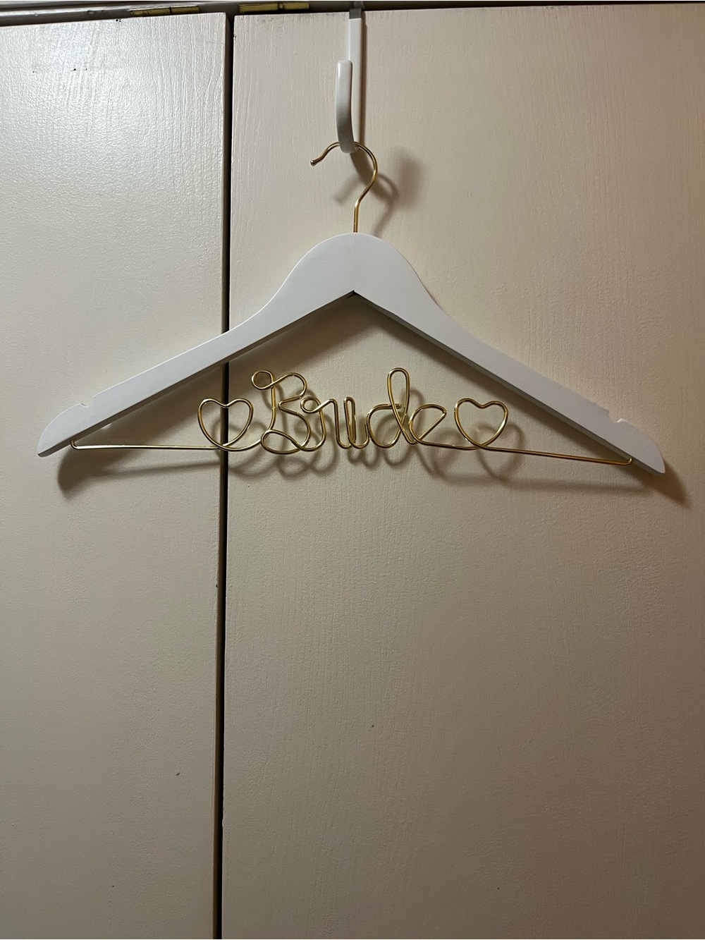 Francesca's Collections Gold 'Bride' Decorative Wire Hanger with Heart Accents